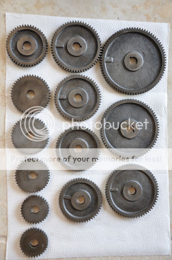 Southbend lathe threading change gear set 9" model b and c